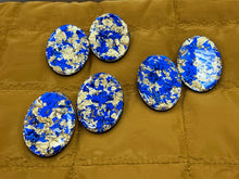 Load image into Gallery viewer, Royal Blue and Gold Liquid Statement Studs
